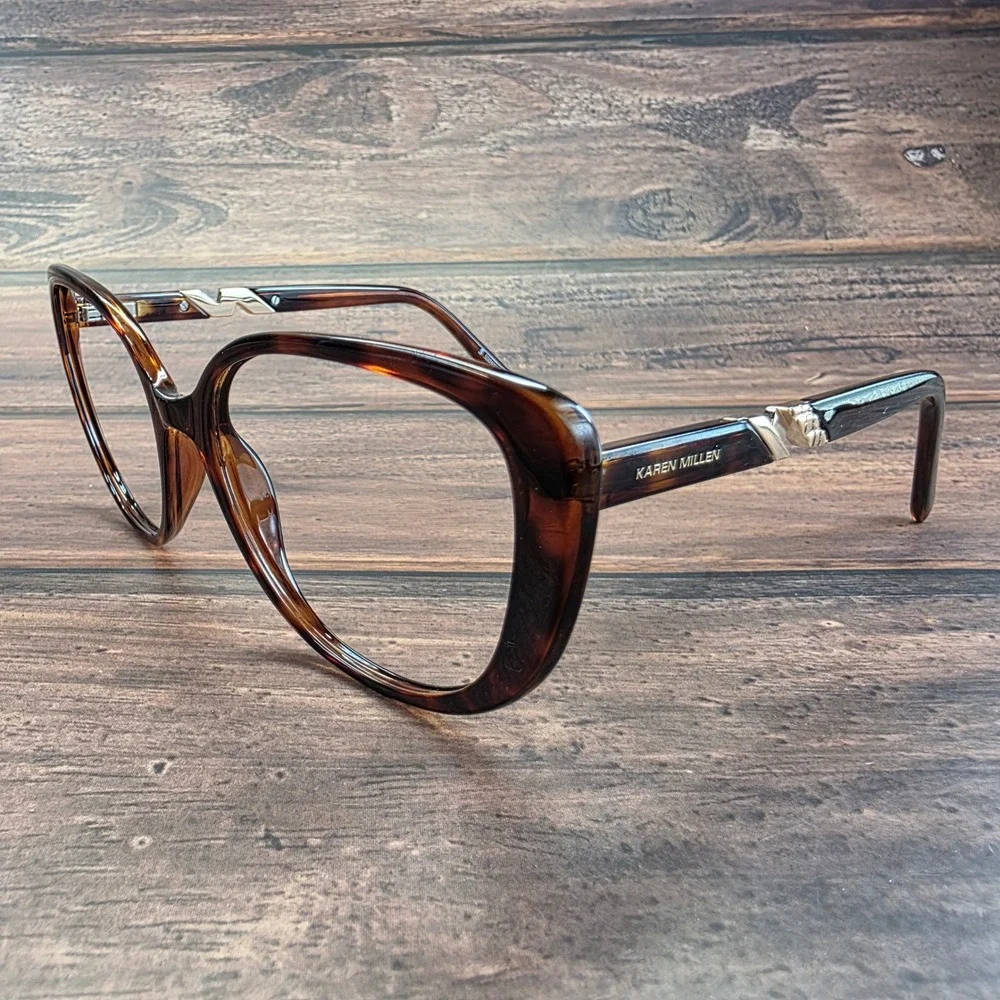 Karen Millen RX15 Tortoiseshell Cat Eye Eyeglasses Frames Womens 57-18-140 Brown